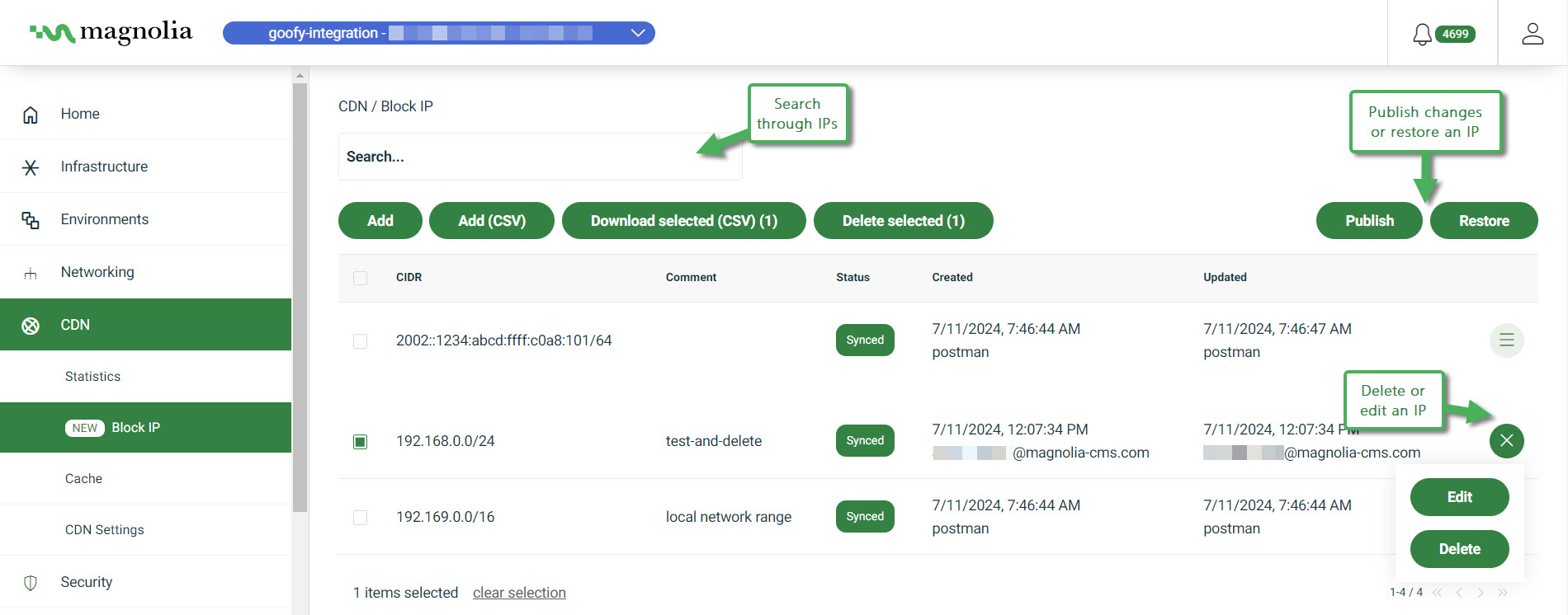 Block IP overview