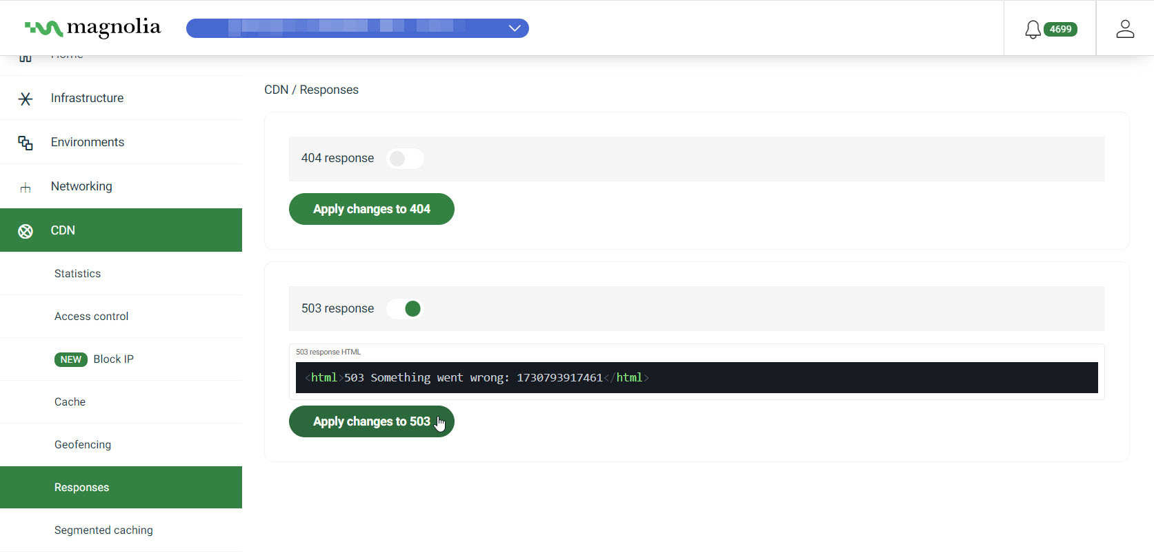 Custom CDN error responses