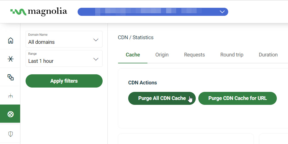 Purge all CDN cache