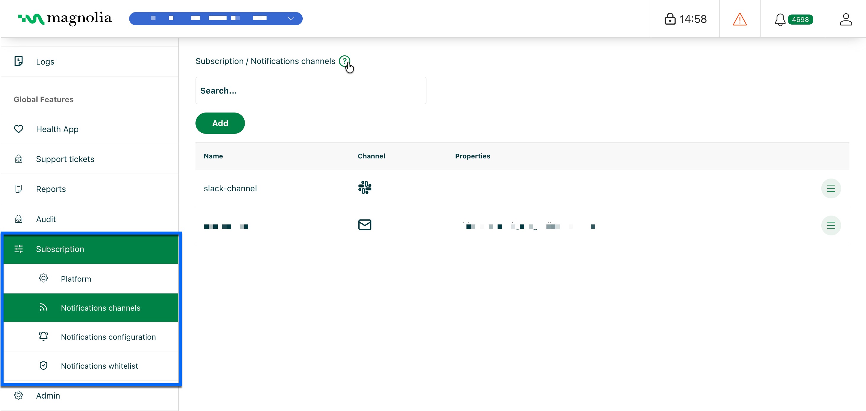 Subscription overview