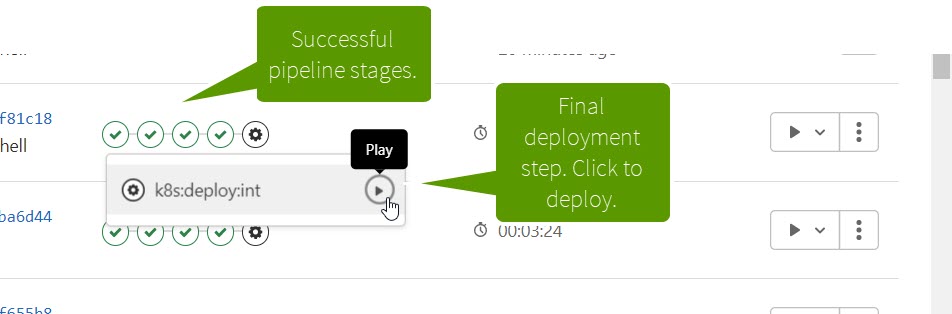 GitLab manual deploy action