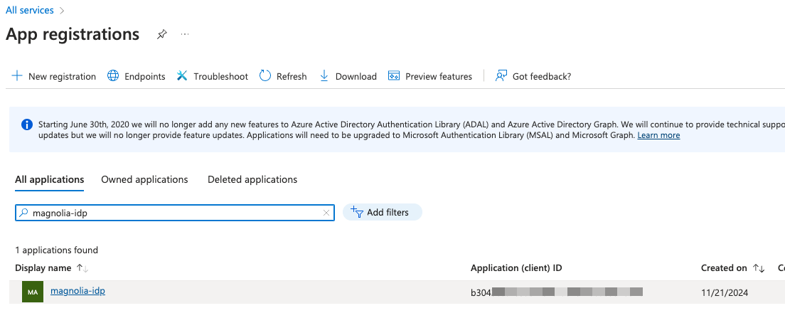 App Registrations in Azure