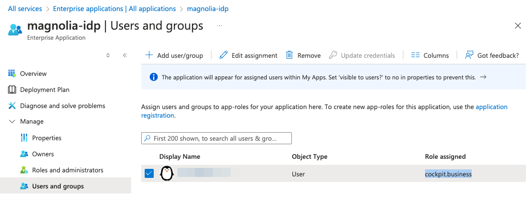 Map AppRole to users/groups