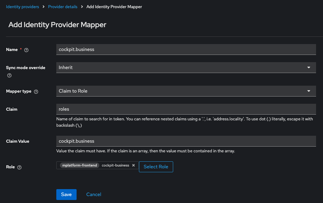 Keycloak role mapping